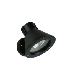 Wandstrahler 643S, schwarz, IP54, E27, Aluminium, schwenkbar