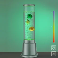 Wassersäule Ava mit LEDs und Fischen, Höhe 36cm