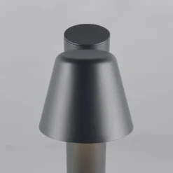Wegelampe Beni, schwarz matt, Höhe 100 cm, Metall