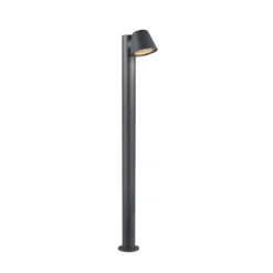 Wegelampe Beni, schwarz matt, Höhe 100 cm, Metall
