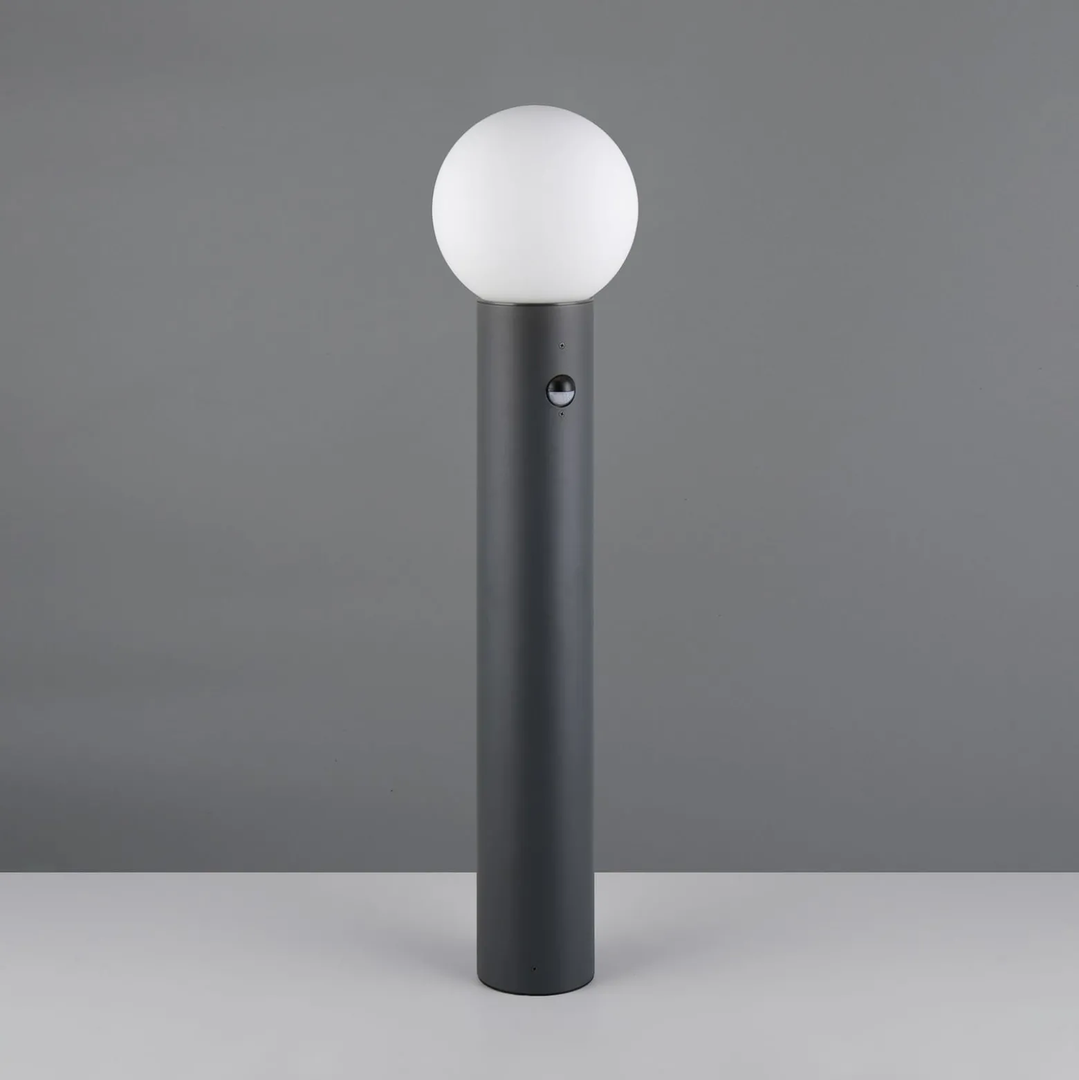 Wegelampe Mures, anthrazit, Höhe 80 cm, Metall, Sensor