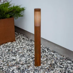 Wegelampe Pistoia, rostfarben, Höhe 95 cm, Metall, IP54