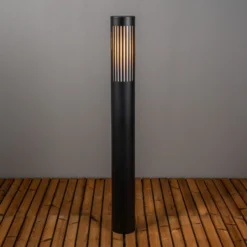 Wegelampe Pistoia, schwarz, Höhe 95 cm, Metall, IP54