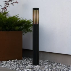 Wegelampe Pistoia, schwarz, Höhe 95 cm, Metall, IP54