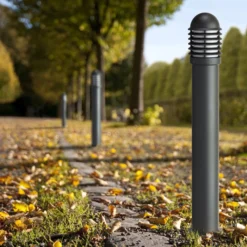 Wegeleuchte 1041 Aluguss mit Lamellen, Höhe 100 cm
