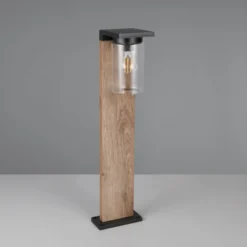Wegeleuchte ARDILA, Holzoptik, Höhe 65 cm, Metall/Glas, IP44