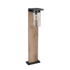 Wegeleuchte ARDILA, Holzoptik, Höhe 65 cm, Metall/Glas, IP44