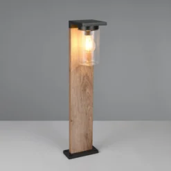 Wegeleuchte ARDILA, Holzoptik, Höhe 65 cm, Metall/Glas, IP44
