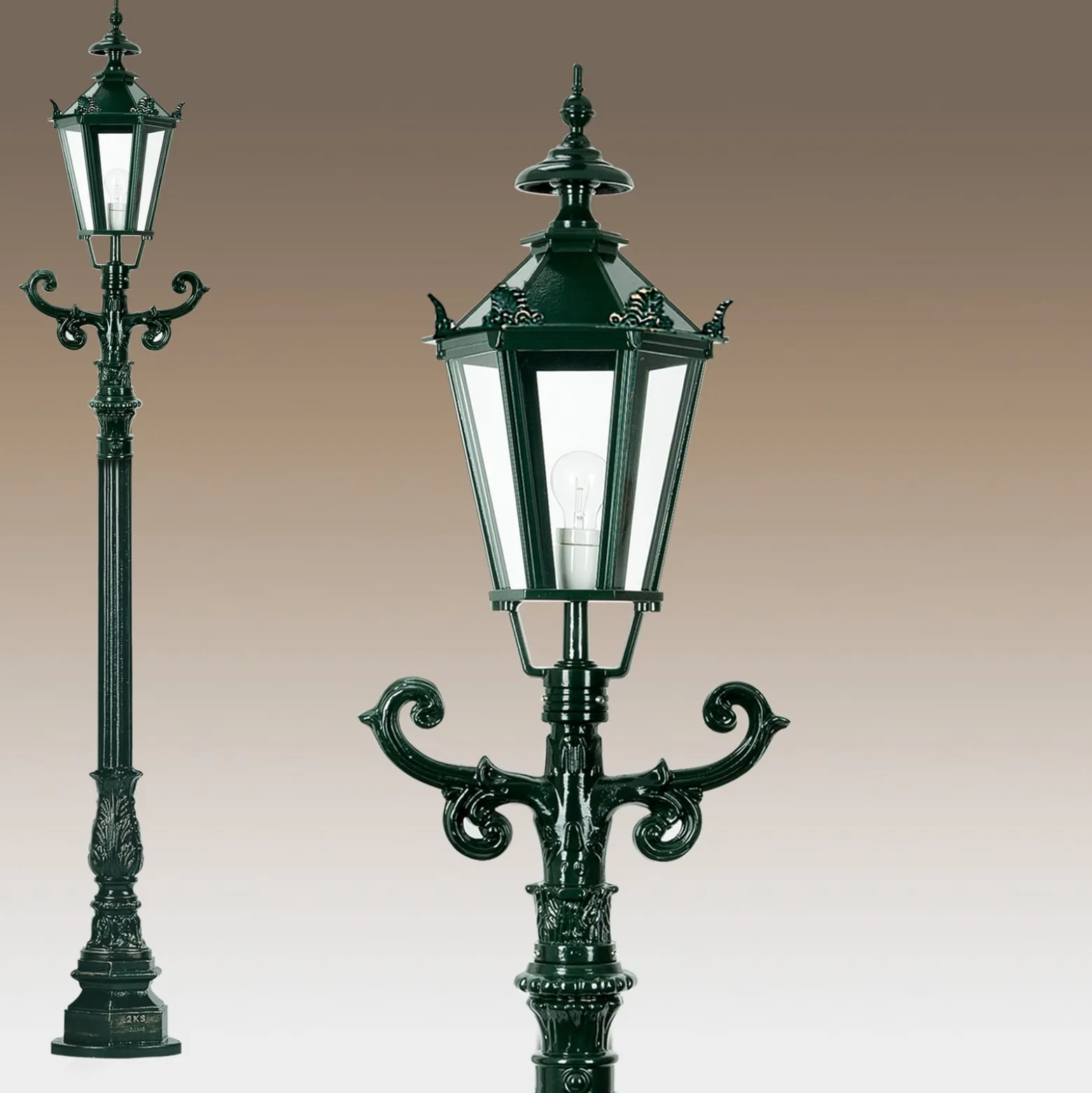 Wegeleuchte Brighton, grün, Höhe 95 cm, Metall, IP44