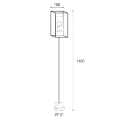 Wegeleuchte Cubic³ 3371 messing antik/opal