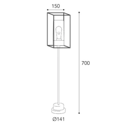 Wegeleuchte Cubic³ 3370 messing antik/opal