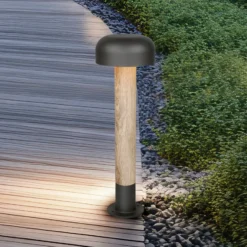 Wegeleuchte FRASER, Betonoptik, Höhe 54 cm, Metall, IP54