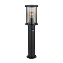 Wegeleuchte Gracey, schwarz, Sensor, 60 cm, IP54, E27