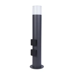 Wegeleuchte 400140024, Höhe 60 cm, anthrazit, 2 Steckdosen