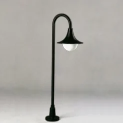 Wegeleuchte 169 in gebogener Form, schwarz