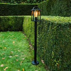 Wegeleuchte KELSEY, schwarz, Höhe 104 cm, Metall, IP44, E27