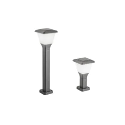 Wegeleuchte Lena, 60 cm, dunkelgrau, Metall, E27, IP65