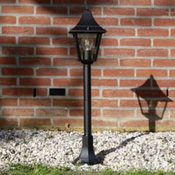 Wegeleuchte Livorno, IP44, schwarz/klar