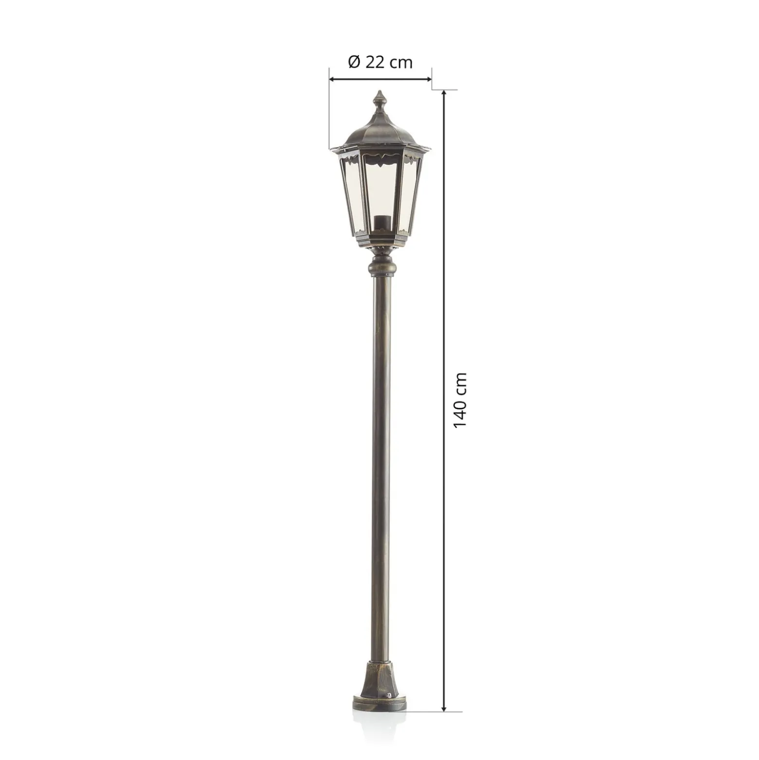 Wegeleuchte Puchberg 140 cm, schwarz-gold