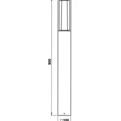 Wegeleuchte 285, schwarz