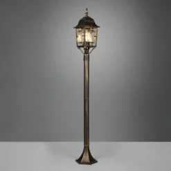 Wegeleuchte Volturno, rostfarben, Höhe 100 cm, Aluminium