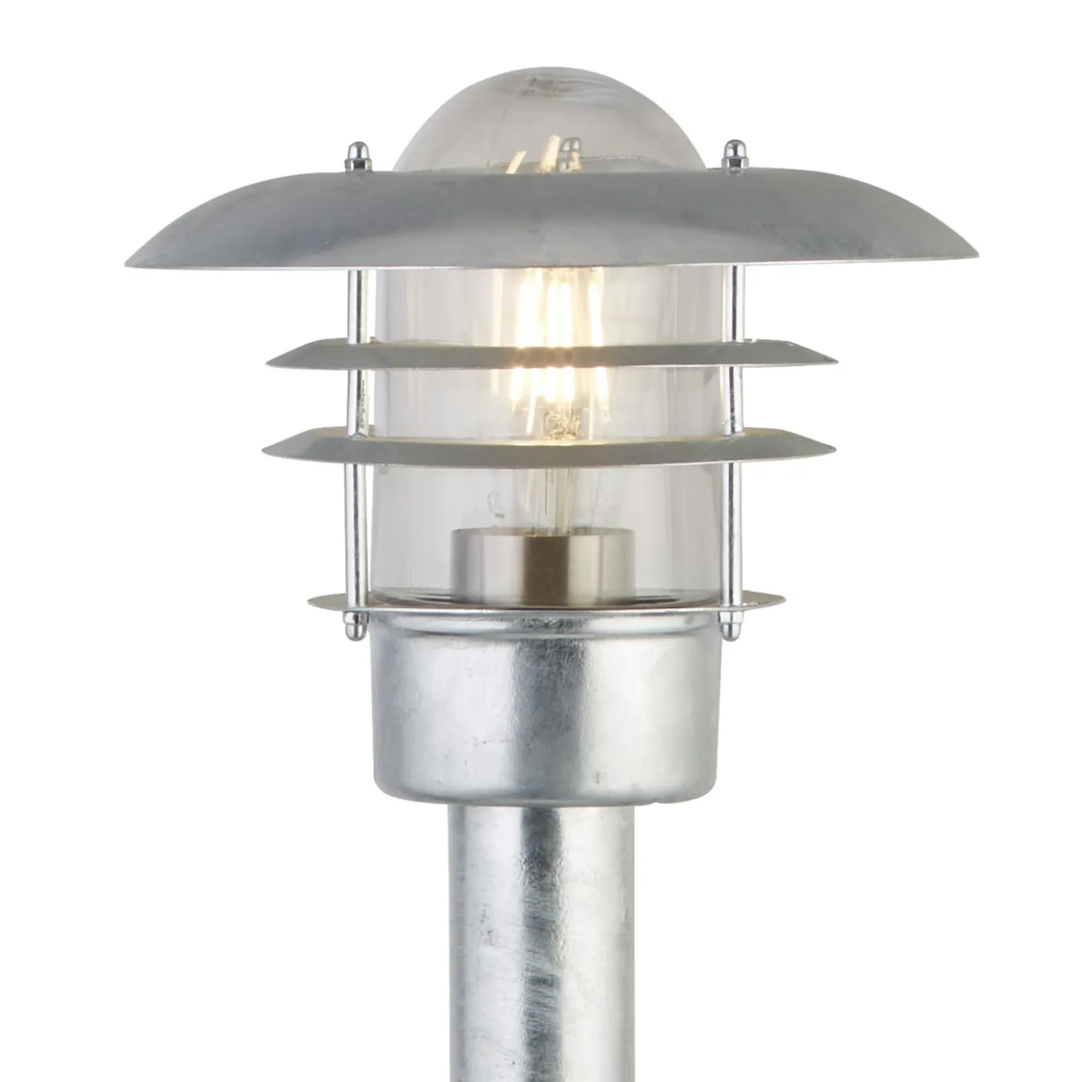 Wegeleuchte X Conrad, silber, IP44, Höhe 51 cm, Stahl