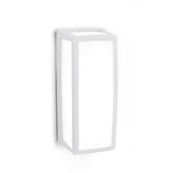 Weiße LED-Außenwandleuchte Bob aus Aluminium, IP54