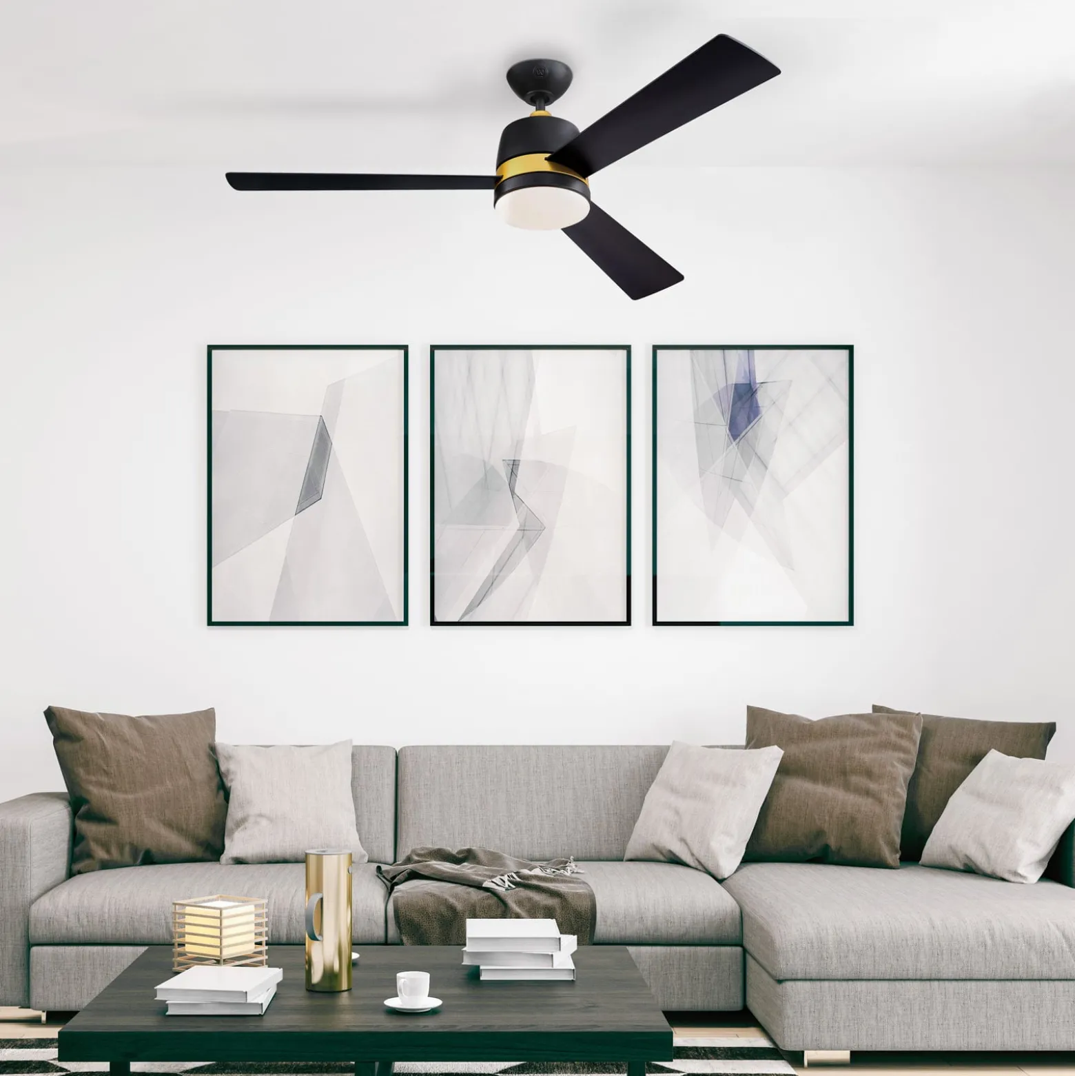 Westinghouse Deckenventilator mit Licht Tristan schwarz/Holz