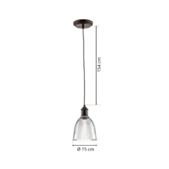 Westinghouse Hängeleuchte 6338540, klar/bronze, Glas, E27
