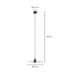 WEVER & DUCRÉ Mirro 1.0 Pendel 250cm schwarz/gold