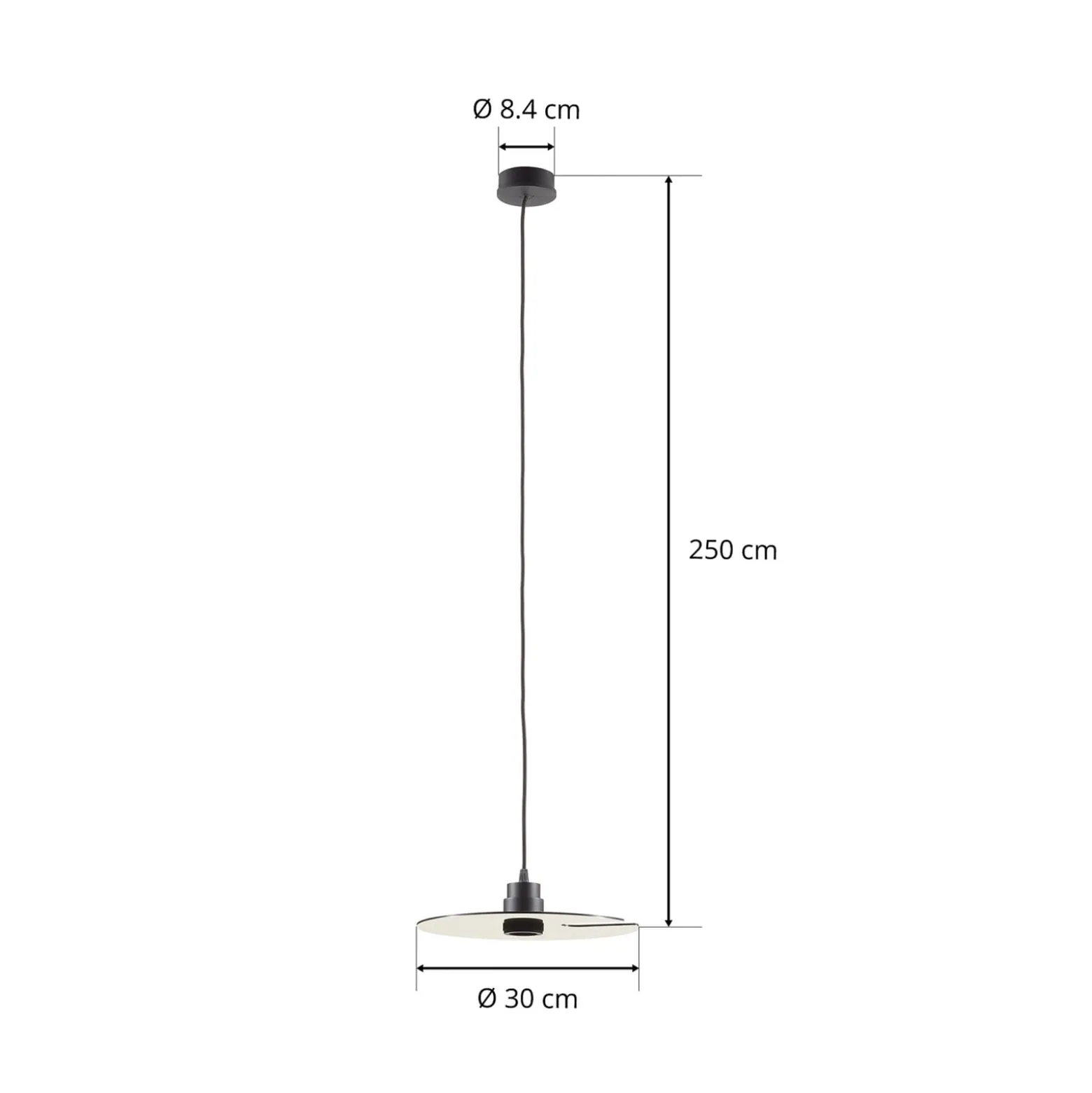 WEVER & DUCRÉ Mirro 1.0 Pendel 250cm schwarz/gold