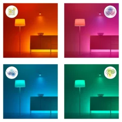 WiZ A60 LED matt WiFi E27 8,5W RGBW Remote 2er-Set