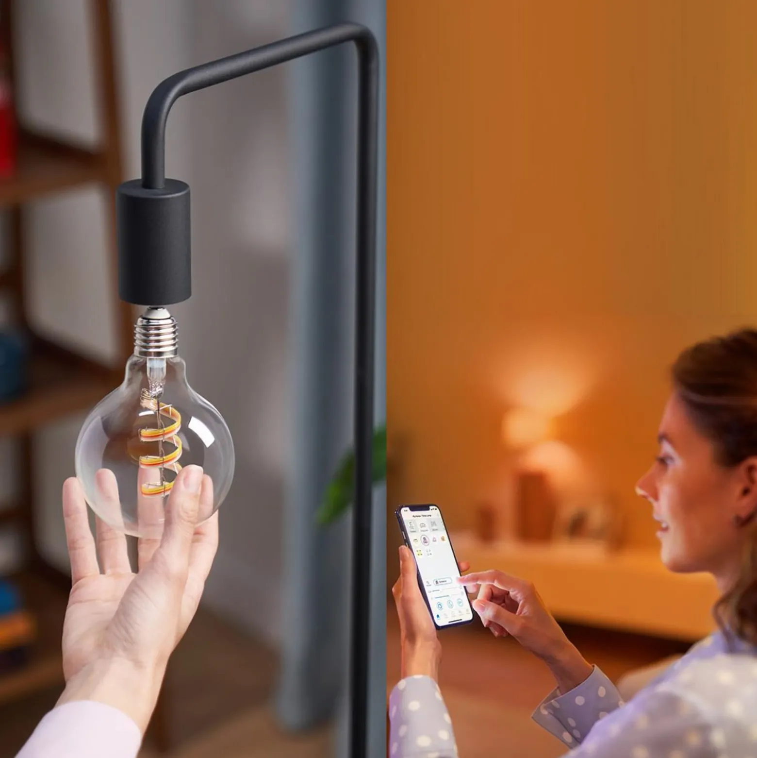 WiZ G95 LED-Filamentlampe Globe WiFi E27 6,3W RGBW