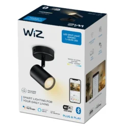WiZ Imageo LED-Spot1-flg. 2.700-6.500 K, schwarz