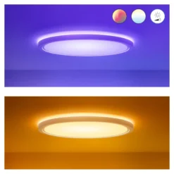 WiZ SuperSlim LED-Deckenleuchte RGBW Ø54cm weiß