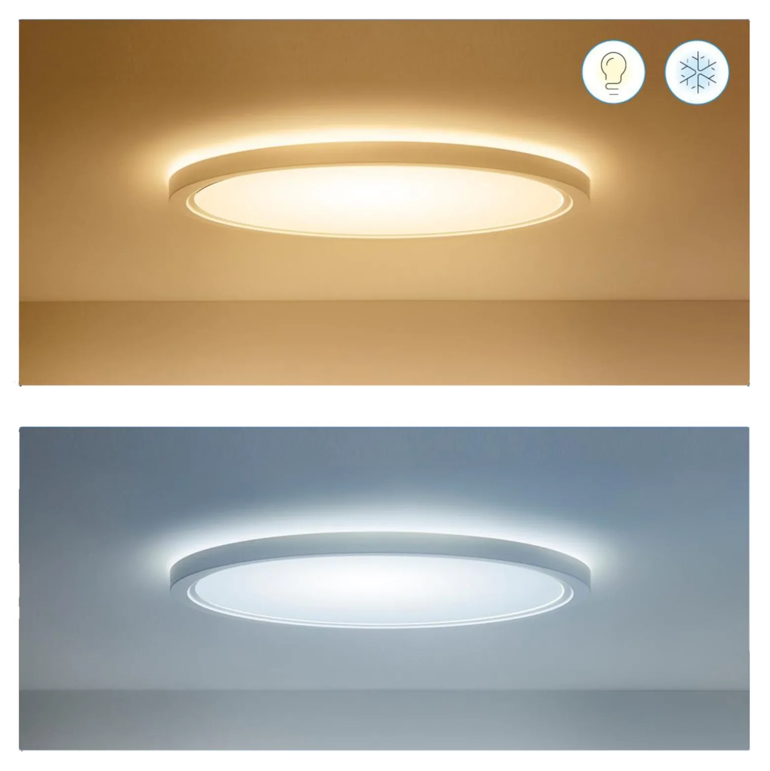 WiZ SuperSlim LED-Deckenleuchte RGBW Ø54cm weiß