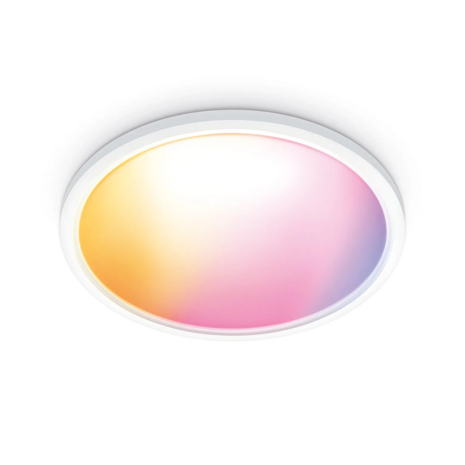 WiZ SuperSlim LED-Deckenleuchte RGBW Ø54cm weiß
