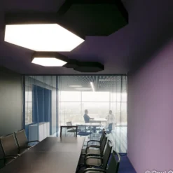 XAL HEX-O 500 LED-Deckenlampe, 50x43,3cm schwarz