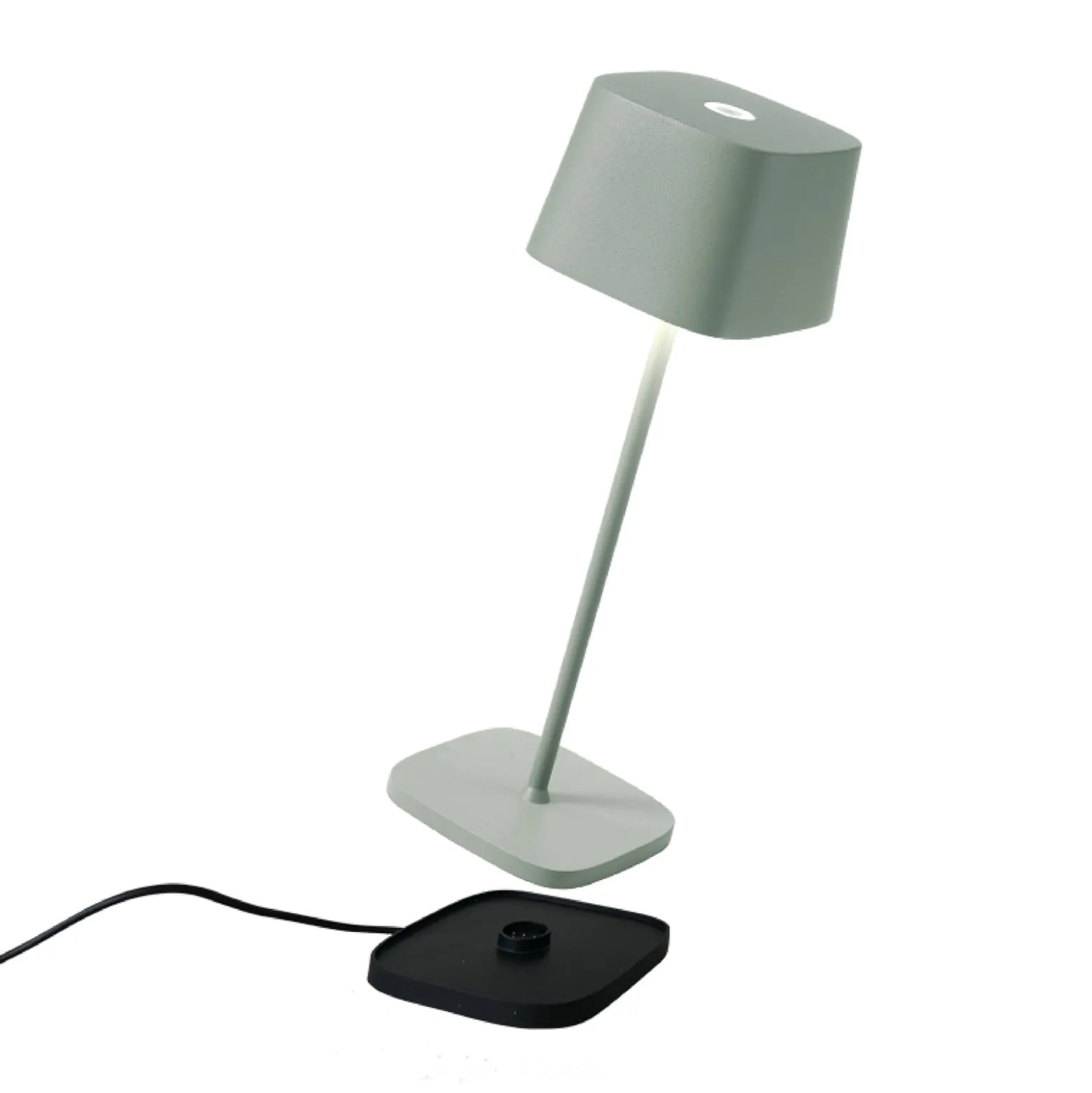 Zafferano Ofelia 3K Akku-Tischlampe IP65 salbei