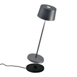 Zafferano Olivia 3K Akku-Tischlampe IP65 grau