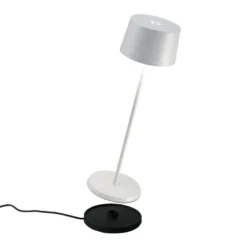 Zafferano Olivia 3K Akku-Tischlampe IP65 weiß