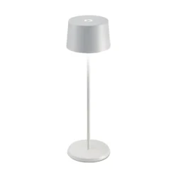 Zafferano Olivia 3K Akku-Tischlampe IP65 weiß