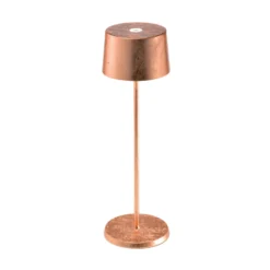 Zafferano Olivia 3K Akku-Tischlampe kupfer