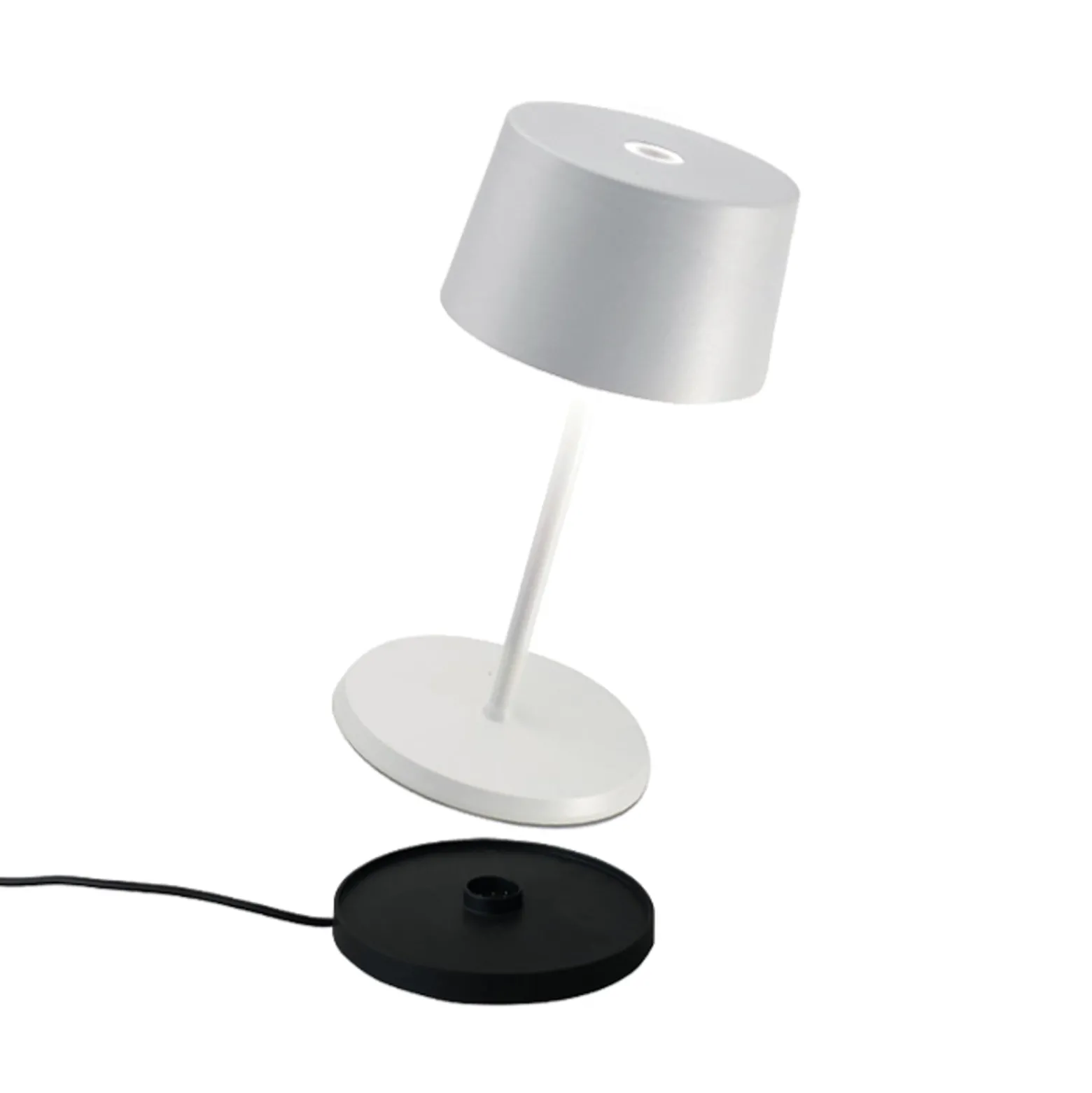 Zafferano Olivia mini Akku-Tischlampe weiß