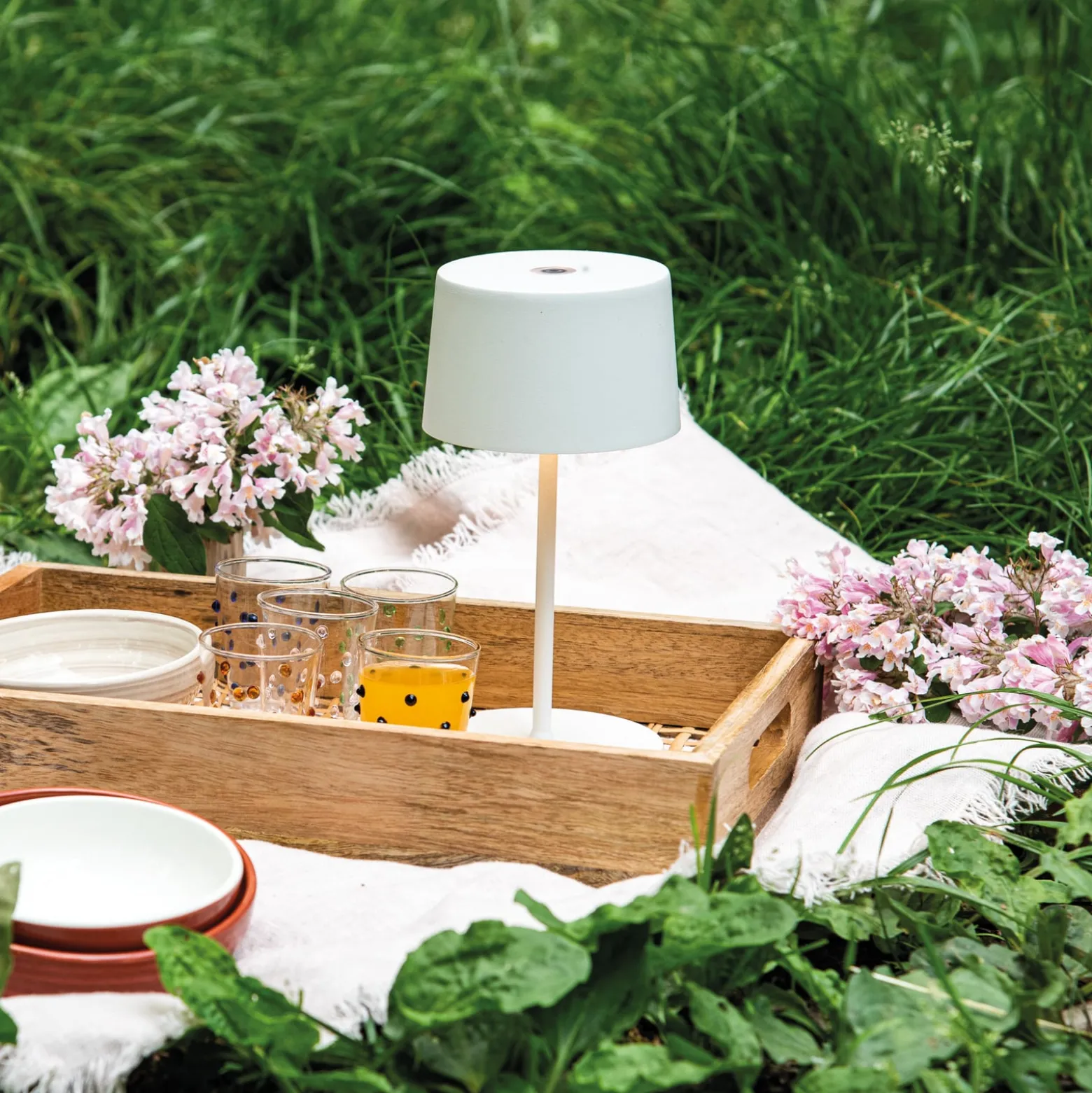 Zafferano Olivia mini 3K Akku-Tischlampe weiß