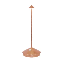 Zafferano Pina 3K Akku-Tischlampe Folie kupfer