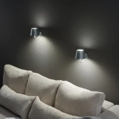 Zafferano Poldina Akku-Wandlampe, Haken, weiß