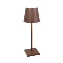 Zafferano Poldina L Desk Akkulampe IP54 corten