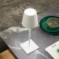 Zafferano Poldina L Desk Akku-Tischlampe IP54 weiß