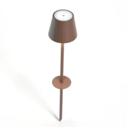 Zafferano Poldina LED-Erdspießlampe Akku, corten